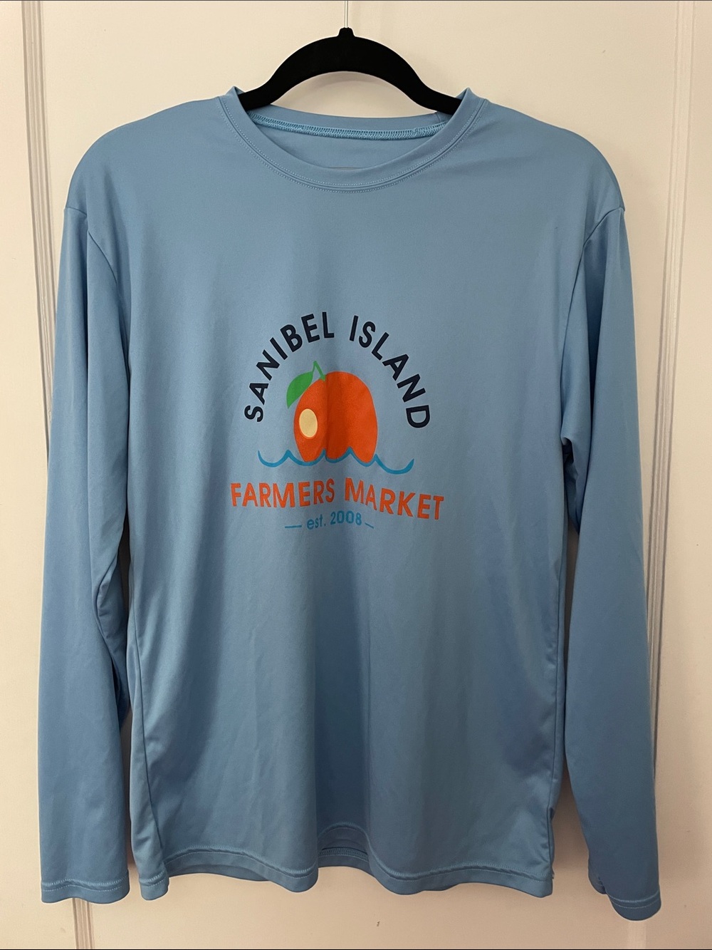 Sanibel Island Farmers Market Blue Long-Sleeve Tee